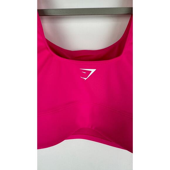 GymShark Longline Sports Bra Womens XS Bright Fuchsia Pink New B4A9L Training - Picture 4 of 8